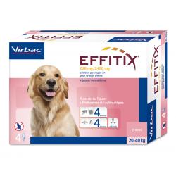Effitix Spot On Grand chien 20‑40 kg (24 pipettes)