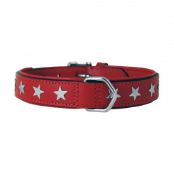 COLLIER CUIR ROUGE ETOIL.20MM 3337