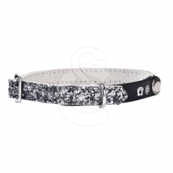 Collier chat cuir Bobby Party avec porteadresse