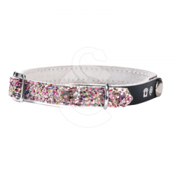 Collier chat cuir Bobby Party avec porteadresse