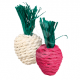 Jouet rongeur : lot de 2 jouets en paille
