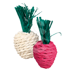 Jouet rongeur : lot de 2 jouets en paille