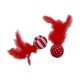 JOUET CHAT BALLE ET PLUMES NOEL