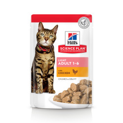 Science Plan Adult light sachets repas pour chat poulet