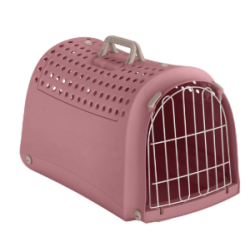 CAGE TRANSP.CABRIO ROSE 50X32X34CM