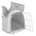 CAGE TRANSP.CABRIO TAUPE 50X32X34CM