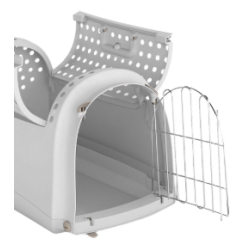 CAGE TRANSP.CABRIO TAUPE 50X32X34CM