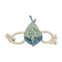 Jouet chien Trixie : Poisson en cuir sur corde