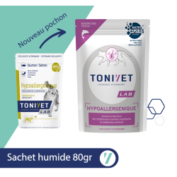 Tonivet Chat hypoallergénique Saumon Sachet repas