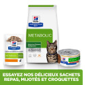 HILL'S Prescription Diet Metabolic croquettes pour chat au poulet