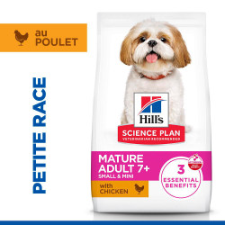 HILL'S Science Plan Mature Adult Small & Mini croquettes pour petit chien âgé au poulet